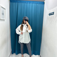 Camicia oversize con fiocco 159933
