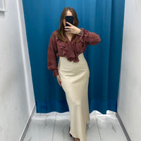 Camicia con rouches rossa 1882