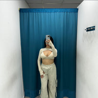 Pantalone cargo beige