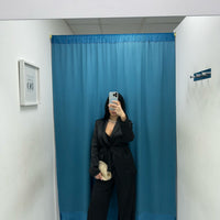 Tailleur satin nero 30906