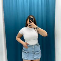 Gonna cargo denim