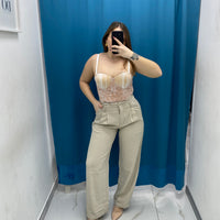 Pantalone wide leg 4916