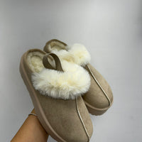 Stivali imbottiti Slingback beige