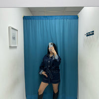 Coordinato camicia e gonna denim