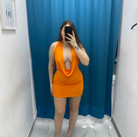 Mini dress con scollo 24960