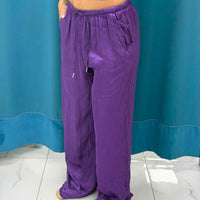 Pantalone palazzo satin 24205