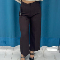 Pantalone a palazzo marrone 9147