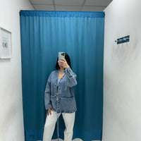 Giacca in denim con lacci 611