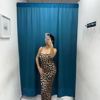 Vestito lungo leopardato 10441