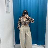 Pantalone wide leg con cintura 18065