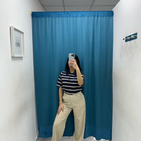 Pantalone wide leg beige 11938