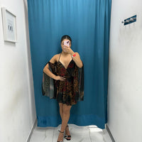 Vestito corto con rose 25294