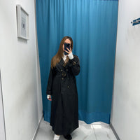 Trench in tessuto black 033