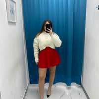 Gonna plissettata in lana 8040