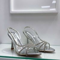 Sandali argento strass 2722