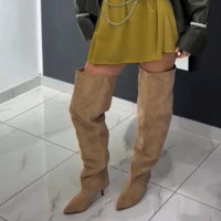 Soft Curve Suede Boots - 3307