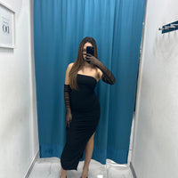 Vestito con spacco 9691