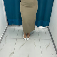 Gonna lunga tortora 3744