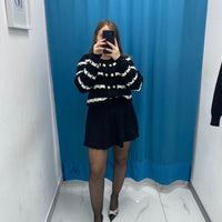 Gonna plissettata in lana 8040