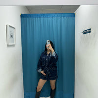 Coordinato camicia e gonna denim