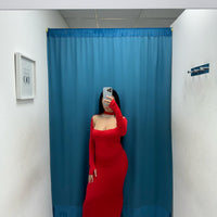 Vestito longuette con scollo 13584