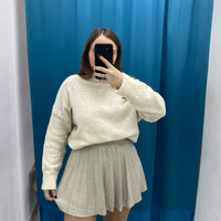 Gonna plissettata in lana 8040