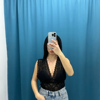 Top corto in pizzo 9638