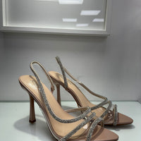 Sandali shine beige/nude