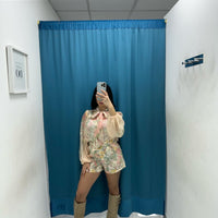 Coordinato camicia e shorts a fiori 81229