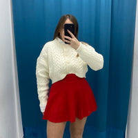 Gonna plissettata in lana 8040