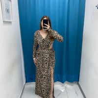 Vestito cut out leopardato 24654