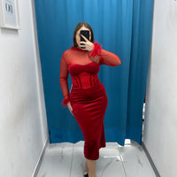 Vestito longuette velluto 24466