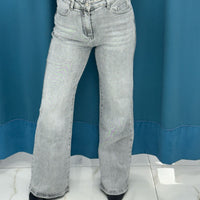 Jeans a palazzo grigio 22173