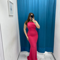 Vestito lungo con scollo 24439