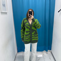 Cardigan zebrato