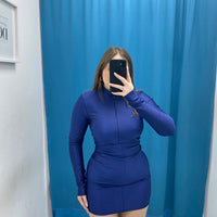 Vestito in lycra con scollo 12701