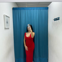 Vestito lungo con scollo 11265
