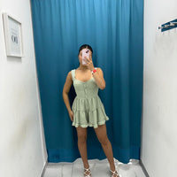 Vestito corto in lino 8983
