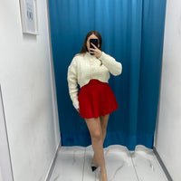 Gonna plissettata in lana 8040