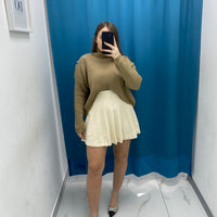 Gonna plissettata in lana 8040