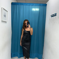 Vestito longuette in ecopelle 30444