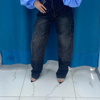 Jeans balloon shine nero 8705