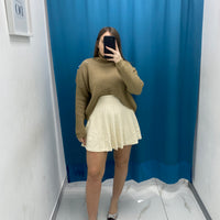Gonna plissettata in lana 8040