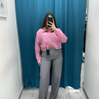 Pantalone wide leg grigio 2892