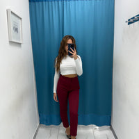 Pantalone slim fit bordeaux 8870