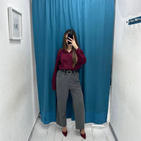 Pantalone a palazzo con cintura 6165