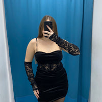 Vestito con manicotti in ricamo 6723