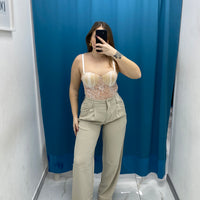 Pantalone wide leg 4916