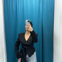 Giacca con cintura 6817