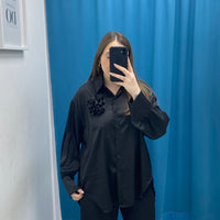 Camicia con rosa 10518